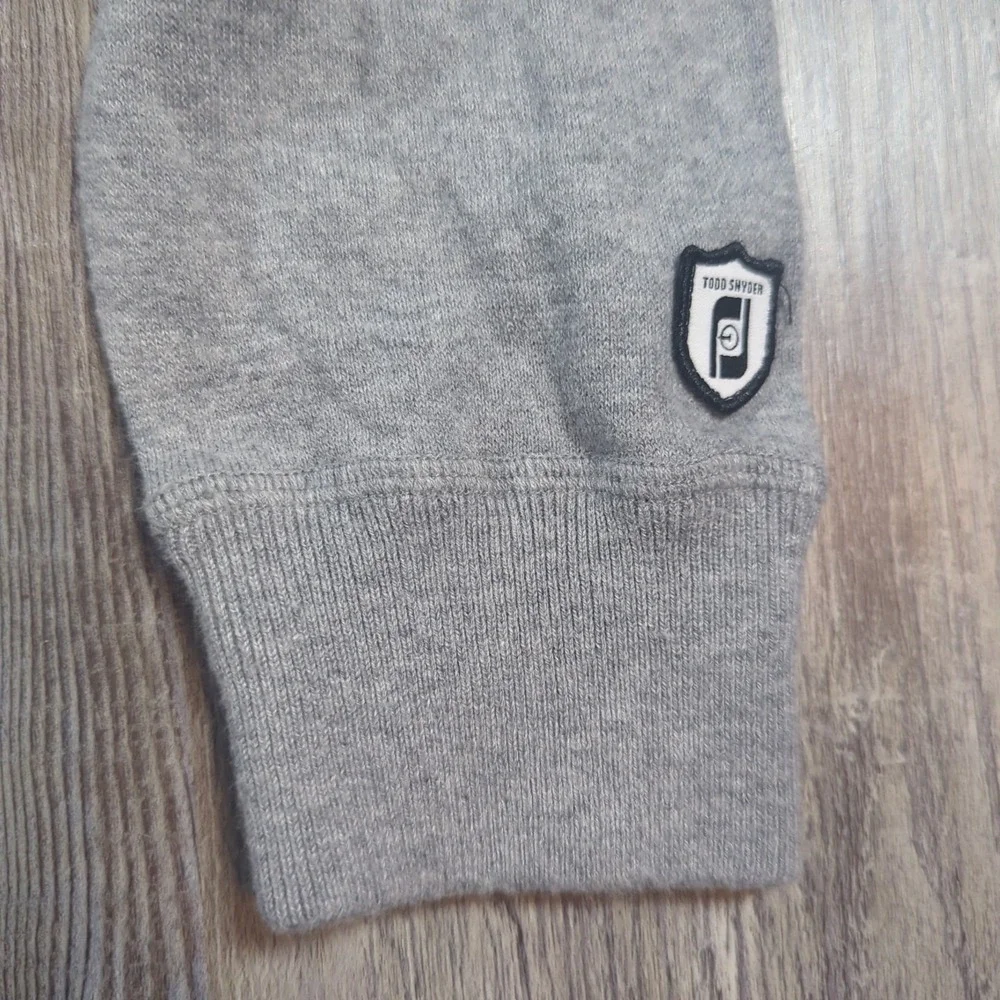 FootJoy x Todd Snyder Sweater Men's Small Grey White Striped Cashmere Blend